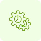 Gears icon on light background